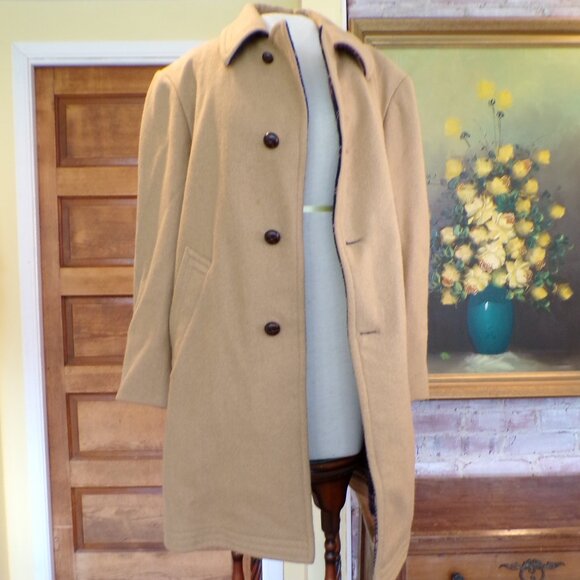 Vintage 1960s / 70s ZERO KING Wool/Nylon Car Coat Plaid Inside USA Men's Size 40 - Picture 12 of 16